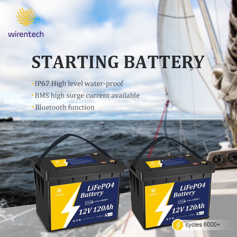 UL 12V 100Ah 120Ah 140Ah Batterie Solaire Lithium 200ah Lithium Iron Phosphate Battery Starting Battery